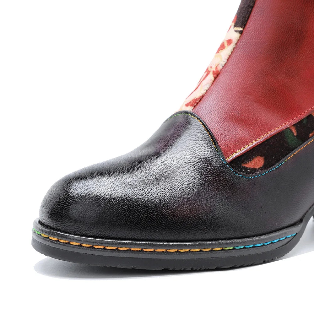 Vintage Carnival Lace‑Up Boots – Retro Statement | Mint Crush