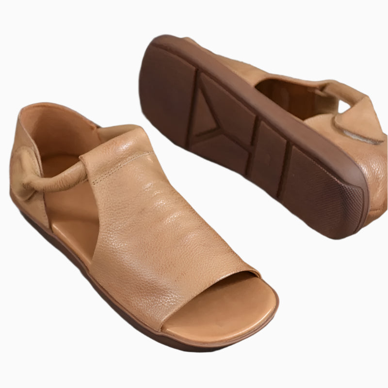 Vintage Soft Leather Flats – Handmade Retro Comfort | Mint Crush