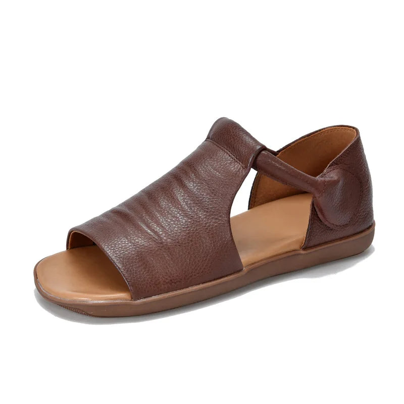 Vintage Soft Leather Flats – Handmade Retro Comfort | Mint Crush