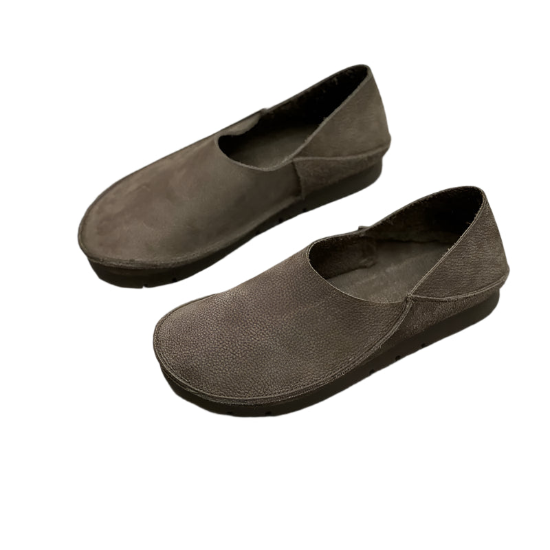 Vintage Leather Ballerinas – Handmade Minimalist Flats | Mint Crush