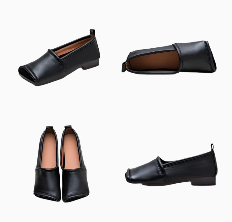 Vintage Leather Ballet Flats – Handmade Retro Comfort | Mint Crush