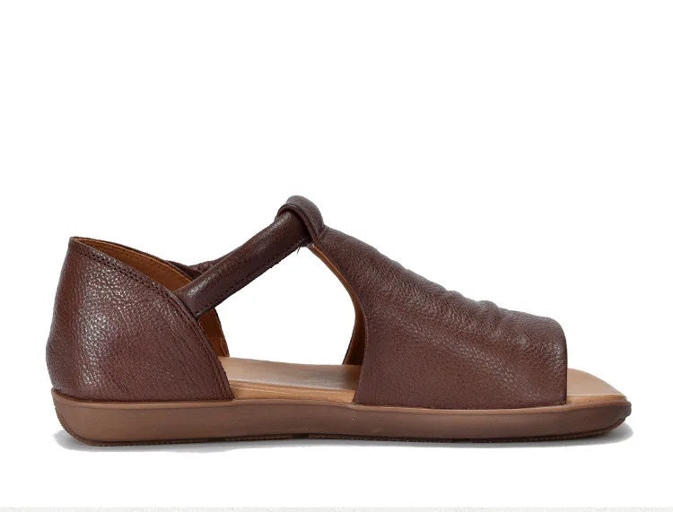 Vintage Soft Leather Flats – Handmade Retro Comfort | Mint Crush