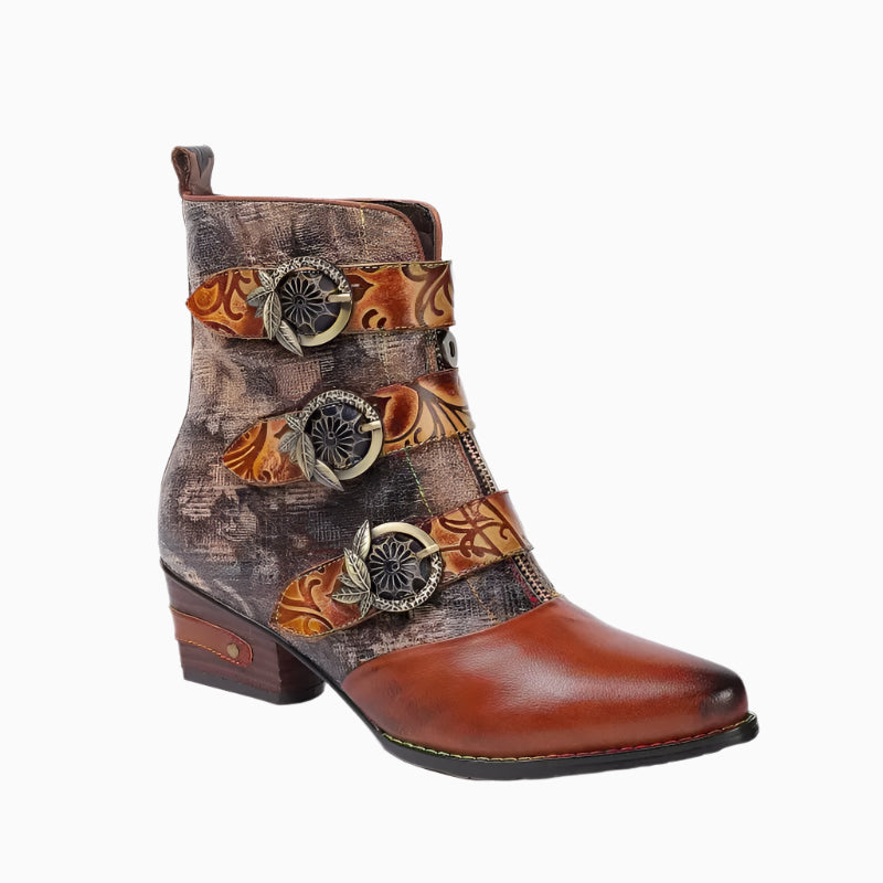 Colorblock Lace‑Up Boots – Boho Retro Handmade | Mint Crush