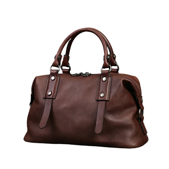 Retro Leather Shoulder Bag – Handmade Classic Charm