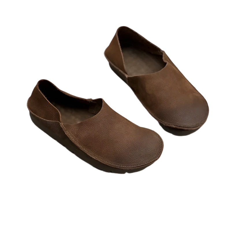 Vintage Leather Ballerinas – Handmade Minimalist Flats | Mint Crush