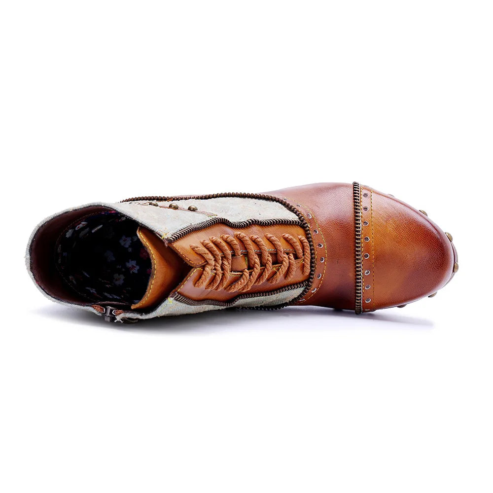 Vintage Rebel Leather Boots – Retro Rocker Style | Mint Crush