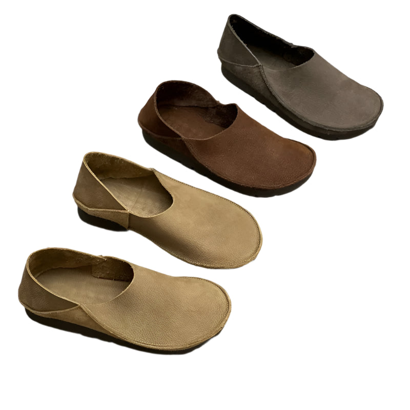 Vintage Leather Ballerinas – Handmade Minimalist Flats | Mint Crush