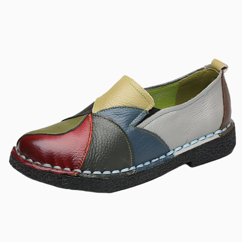 Chunky Leather Loafers – Boho Retro Handmade | Mint Crush