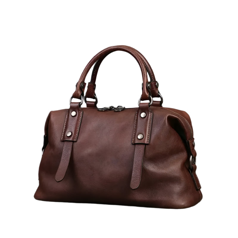 Retro Leather Shoulder Bag – Handmade Classic Charm