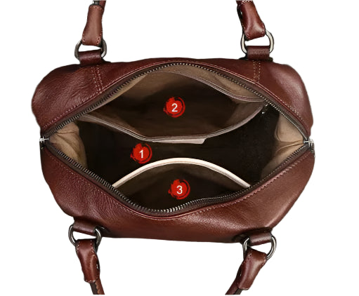 Retro Leather Shoulder Bag – Handmade Classic Charm