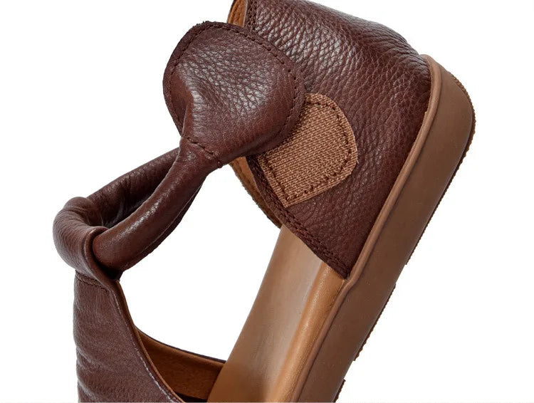 Vintage Soft Leather Flats – Handmade Retro Comfort | Mint Crush