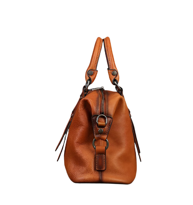 Retro Leather Shoulder Bag – Handmade Classic Charm