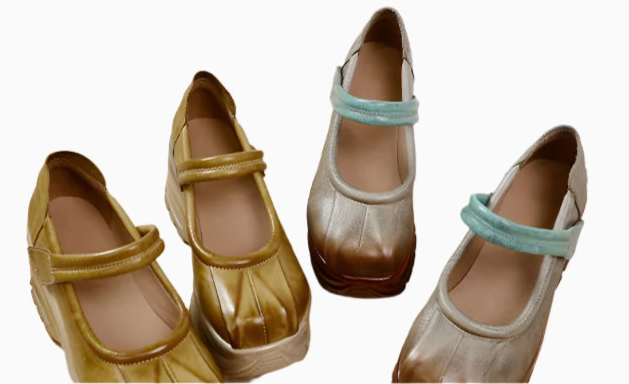 Vintage Chunky Leather Platforms – Retro Bold Style | Mint Crush