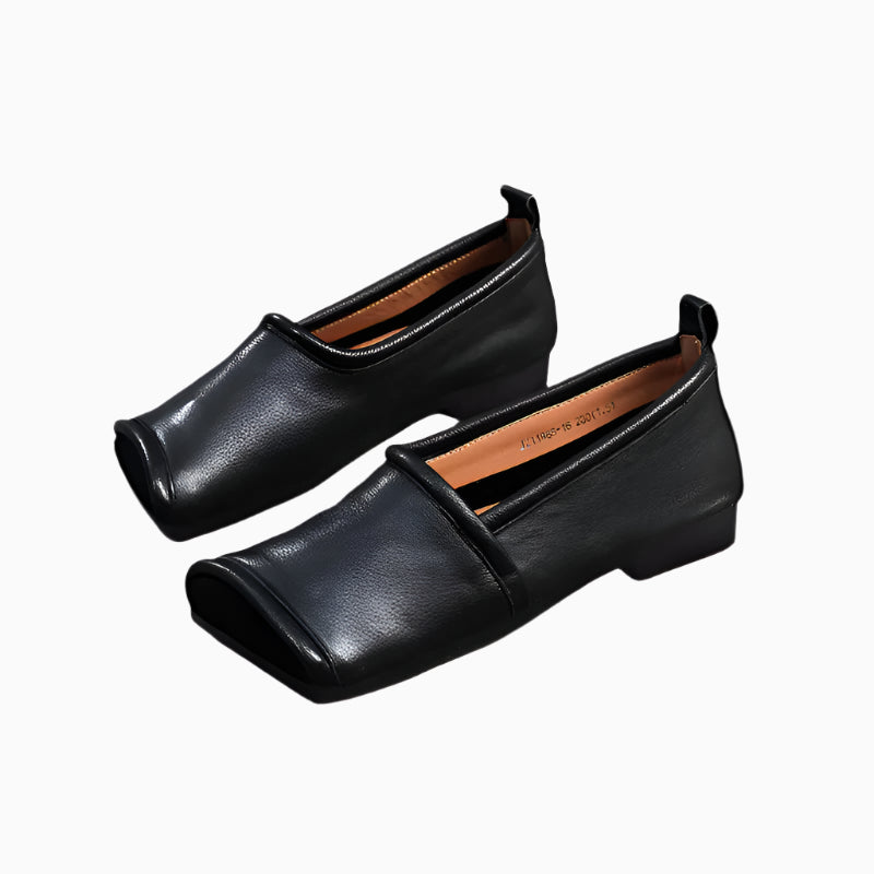 Vintage Leather Ballet Flats – Handmade Retro Comfort | Mint Crush