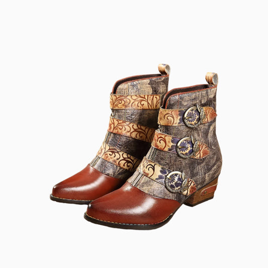 Colorblock Lace‑Up Boots – Boho Retro Handmade | Mint Crush
