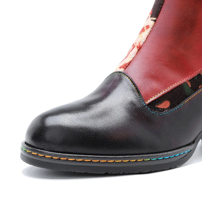 Vintage Carnival Lace‑Up Boots – Retro Statement | Mint Crush