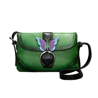 Retro Leather Shoulder Bag – Butterfly | Mint Crush