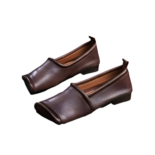 Vintage Leather Ballet Flats – Handmade Retro Comfort | Mint Crush
