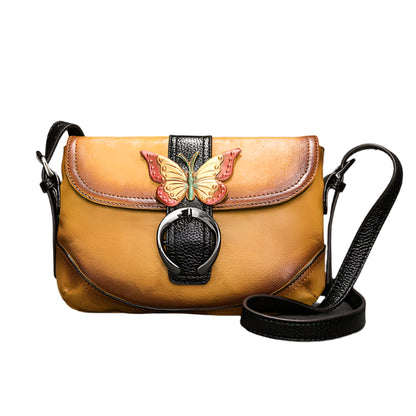 Retro Leather Shoulder Bag – Butterfly | Mint Crush