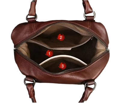 Retro Leather Shoulder Bag – Handmade Classic Charm