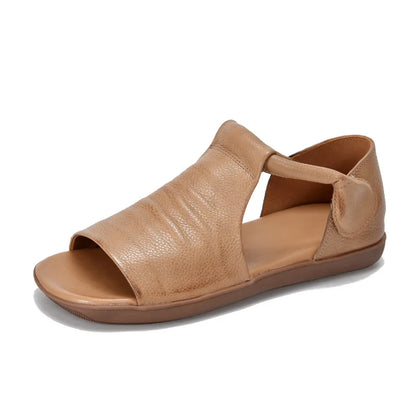 Vintage Soft Leather Flats – Handmade Retro Comfort | Mint Crush