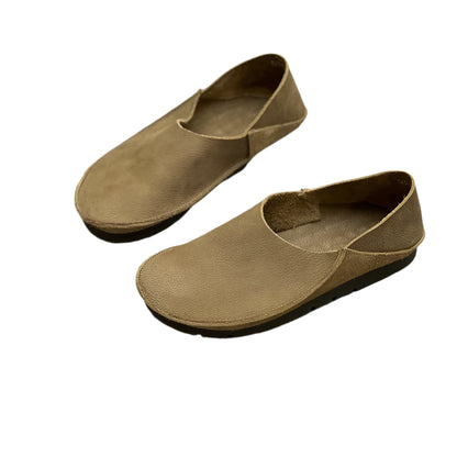 Vintage Leather Ballerinas – Handmade Minimalist Flats | Mint Crush